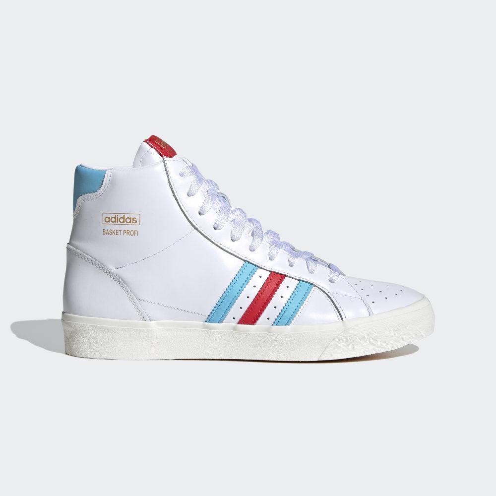 Adidas Women's Basket Profi Originals Shoes White/Red/Gold Metal Ireland FW5000